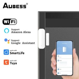 Tuya-Sensor de puerta con WiFi, sistema de alarma de protección de seg
