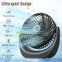 USB fan, portable fan, mini silent fan, five speed adjustable wind speed, 360° adjustable angle, 4000 mAh rechargeable battery,