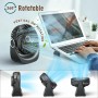 USB fan, portable fan, mini silent fan, five speed adjustable wind speed, 360° adjustable angle, 4000 mAh rechargeable battery,