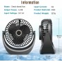 USB fan, portable fan, mini silent fan, five speed adjustable wind speed, 360° adjustable angle, 4000 mAh rechargeable battery,