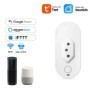 Tuya 16A Brasil estándar WiFi enchufe inteligente con Monitor de poten