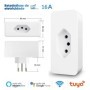 Tuya 16A Brasil estándar WiFi enchufe inteligente con Monitor de poten