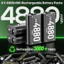 OIVO Baterías para Xbox One/Series X|S/Elite, 4x4880mWh Bateria Mando Xbox, Baterías Recargables para Mandos Xbox, Accesorios