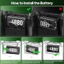 OIVO Baterías para Xbox One/Series X|S/Elite, 4x4880mWh Bateria Mando Xbox, Baterías Recargables para Mandos Xbox, Accesorios