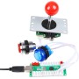 EG STARTS Zero Delay USB Encoder para PC Juegos Red Joystick + 10x LED iluminado 5V Botones pulsadores para Arcade Joystick DIY