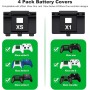 HELLCOOL Play y Kit de Carga USB Bateria para Mando Xbox One/Xbox Series, 2X4800mWh Bateria Compatible con la Mando Xbox One