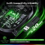 WESEARY WG1 Cascos Gaming Inalambricos, Auriculares Gaming Inalambricos para PS5, PS4, PC, Switch, Sonido Estéreo Auriculares