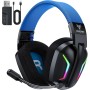 WESEARY WG1 Cascos Gaming Inalambricos, Auriculares Gaming Inalambricos para PS5, PS4, PC, Switch, Sonido Estéreo Auriculares