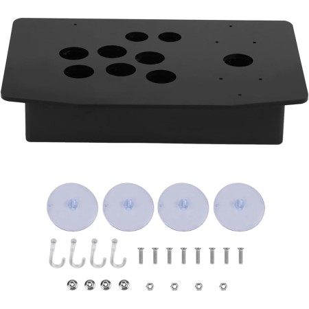 Lazmin Acrylic Joystick Panel, Black DIY Acrylic Panel and Slanted Cases Replacement Set for Game