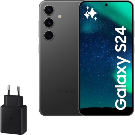 Samsung Galaxy S24 y Cargador 45W, Teléfono Móvil con IA, Smartphone Android, 8 GB RAM, 256 GB Almacenamiento, Cámara 50MP,