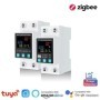 Disyuntor inteligente Tuya ZigBee/WiFi, interruptor de pantalla LED co