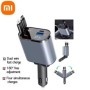 Xiaomi-cargador retráctil 4 en 1 para coche, dispositivo de carga rápi