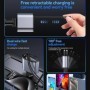 Xiaomi-cargador retráctil 4 en 1 para coche, dispositivo de carga rápi