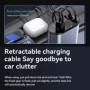 Xiaomi-cargador retráctil 4 en 1 para coche, dispositivo de carga rápi