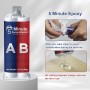 LAMXIN 5 Minutos Pegamento Epoxi 50ml, Resistente Duradero Curado Rápido Transparencia Pegamento Epoxi 2 Componentes, Para