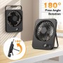ITJMRJP Table Fan USB Silent Fan 2500 mAh Batteries Portable Mini Rechargeable Fan LED Display 5 Speeds 180° Rotation Small
