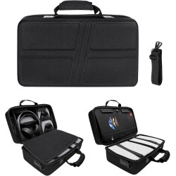 Bolsa de transporte a prueba de golpes para PS5 pro, Bolsa de hombro Funda de viaje protectora portátil para accesorios de mando