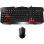 Mars Gaming MCPX, Combo Gaming 3en1 con Teclado H-Mech Iluminado, Ratón Ultraligero 10000 dpi con Software y Alfombrilla XXL,