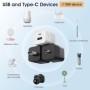 2 en 1 Tuya WiFi inteligente Micro USB tipo C adaptador interruptor 5V