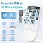GHTENS 5 en 1 Electroestimulador Muscular Profesional, Recargable 80 Modos de Estimulación, Con Función TENS/EMS/RUSS/IF/DIY y