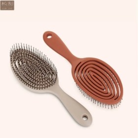 Xinzhi-peine de masaje elástico relajante, cepillo de pelo portátil, c