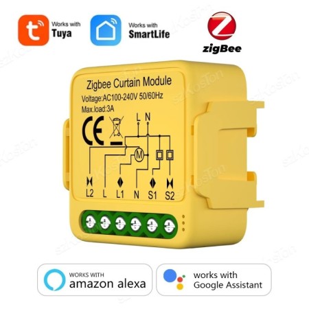 Módulo de interruptor de cortina inteligente Tuya Zigbee, conexión WiF