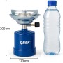 Hornillo de Camping Portátil con 3 Cartuchos de Gas Butano 190g Cocina de Exterior para Acampada, Playa y Montaña