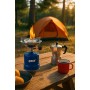 Hornillo de Camping Portátil con 3 Cartuchos de Gas Butano 190g Cocina de Exterior para Acampada, Playa y Montaña