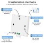 Interruptor táctil inalámbrico RF433Mhz, 1/2/3 entradas, luces Led par