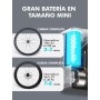 GPUTEK Bomba De Bicicleta Eléctrica, Bomba De Aire Portátil De Alta Presión De 120 PSI para Bicicletas Pequeñas con Medidor