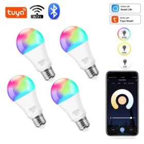 Tuya-bombilla inteligente E27, bombilla Led regulable con Wifi/Bluetoo