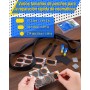 Beanewone Parches Bicicleta, Kit Repara Pinchazos Bicicleta con 18Parches, 2 Soluciones de Goma, Palanca para Neumáticos y Lima