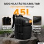unycos - Mochila Táctica Militar45Lcon Sistema Molle, Tela Oxford 900D Resistente, Bolsillos para 3 Días de Emergencias, Caza,