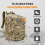 unycos - Mochila Táctica Militar45Lcon Sistema Molle, Tela Oxford 900D Resistente, Bolsillos para 3 Días de Emergencias, Caza,