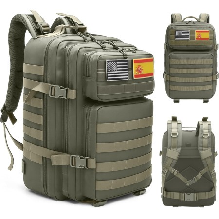 unycos - Mochila Táctica Militar45Lcon Sistema Molle, Tela Oxford 900D Resistente, Bolsillos para 3 Días de Emergencias, Caza,