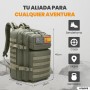 unycos - Mochila Táctica Militar45Lcon Sistema Molle, Tela Oxford 900D Resistente, Bolsillos para 3 Días de Emergencias, Caza,