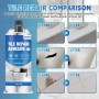 Kit de Reparación de Bañera Blanco, Kit Reparacion Plato Ducha Resina, Reparador Bañera Blanco, Kit Reparacion Baldosas para