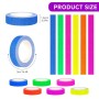 Baroce 6 Rollos Adhesiva Fluorescente, Neón Gaffer Tape, 5 M X 15 mm Cinta Adhesiva Decorativa para Fiesta Neon, Cumpleaños,