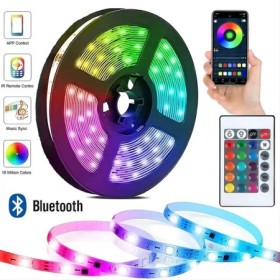 Tira de luces LED con Bluetooth, SMD inteligente 5050, aplicación remo