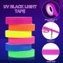 Baroce 6 Rollos Adhesiva Fluorescente, Neón Gaffer Tape, 5 M X 15 mm Cinta Adhesiva Decorativa para Fiesta Neon, Cumpleaños,