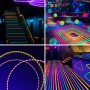 Baroce 6 Rollos Adhesiva Fluorescente, Neón Gaffer Tape, 5 M X 15 mm Cinta Adhesiva Decorativa para Fiesta Neon, Cumpleaños,