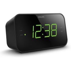TAR3306/12 Philips Despertador Radio con Pantalla para la Cabecera, Radio Digital con Doble Alarma, Temporizador para Dormir y