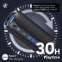 TIMU Altavoz Bluetooth 5.4 Potente, 30W Altavoces Bluetooth con Refuerzo del Bass 3.0, 8 Cambios RGB, 30H Reproducción Bluetooth