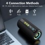 TIMU Altavoz Bluetooth 5.4 Potente, 30W Altavoces Bluetooth con Refuerzo del Bass 3.0, 8 Cambios RGB, 30H Reproducción Bluetooth