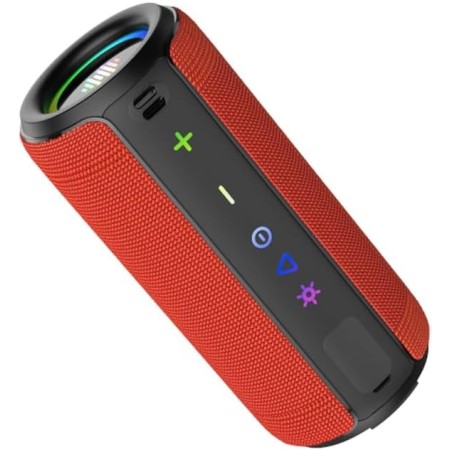 TIMU Altavoz Bluetooth 5.4 Potente, 30W Altavoces Bluetooth con Refuerzo del Bass 3.0, 8 Cambios RGB, 30H Reproducción Bluetooth