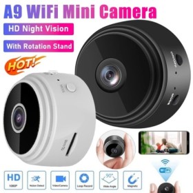 Mini cámara espía A9 HD, Wifi, USB, Micro cámara oculta magnética, vis