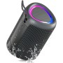 UOHHBOE Altavoz Bluetooth 5.3, Altavoz Bluetooth Potente con Luz RGB, Graves Potentes, 15 W Altavoces Bluetooth Speaker
