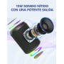 UOHHBOE Altavoz Bluetooth 5.3, Altavoz Bluetooth Potente con Luz RGB, Graves Potentes, 15 W Altavoces Bluetooth Speaker