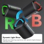 Altavoz Bluetooth Portátil Potente Inalámbrico con Luz LED, Bluetooth 5.4, 24 Horas, Graves Mejorados, 360° Sonido Estéreo,
