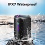 Altavoz Bluetooth Portátil Potente Inalámbrico con Luz LED, Bluetooth 5.4, 24 Horas, Graves Mejorados, 360° Sonido Estéreo,